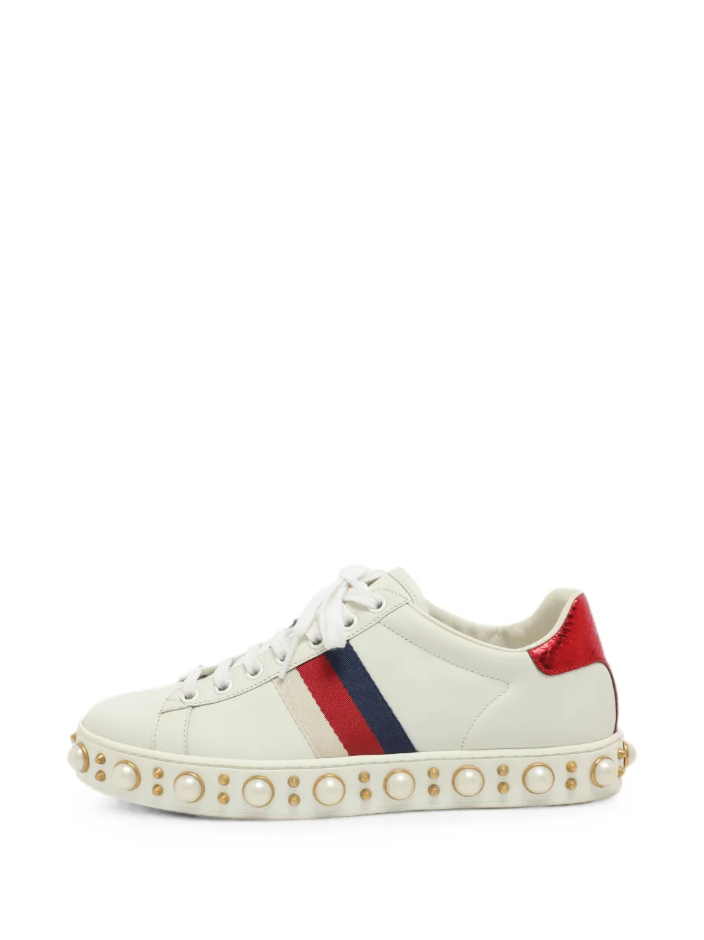 Gucci Pre-Owned Ace studded sneakers - Weiß