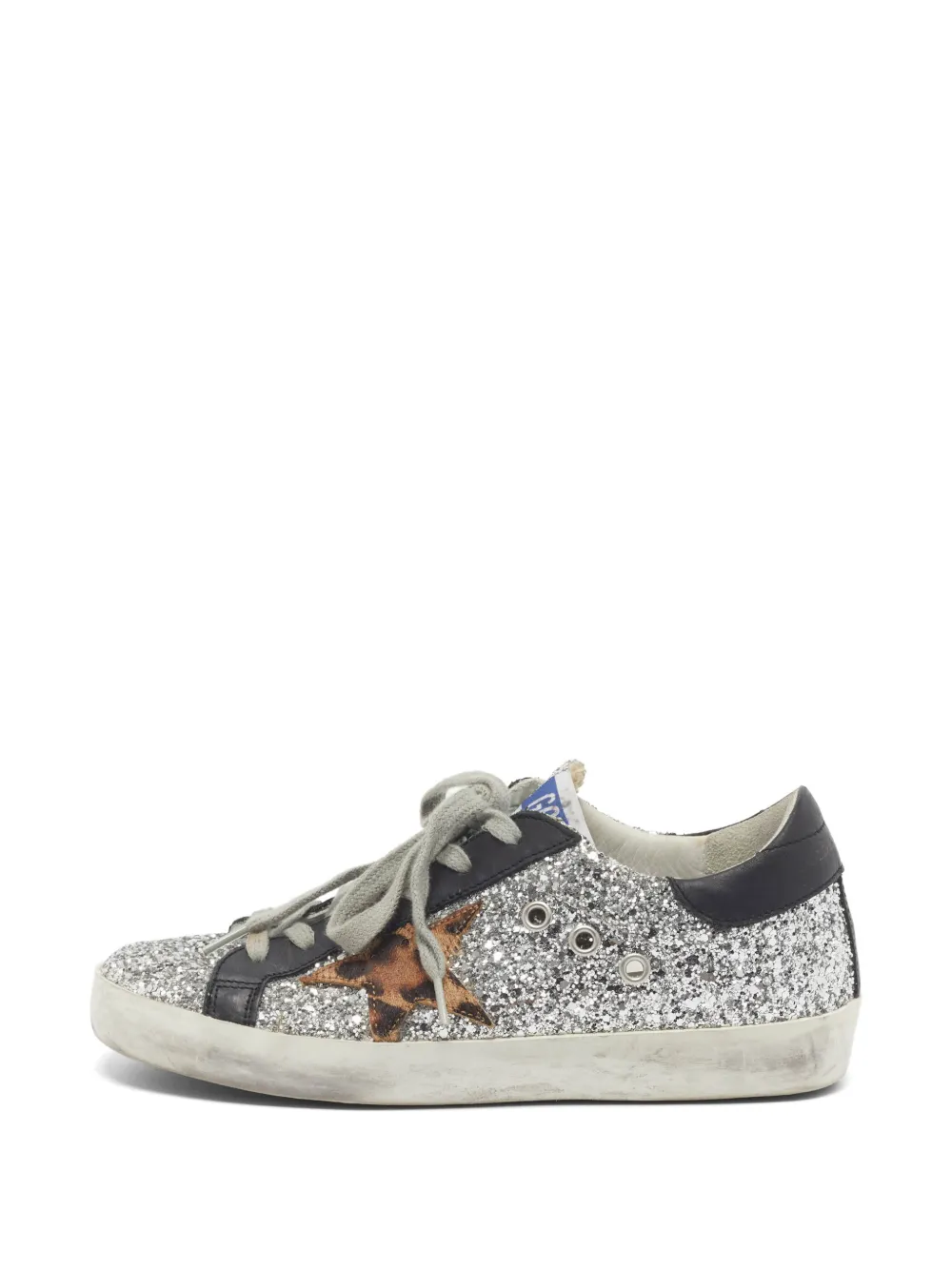 Golden Goose Super Star glitter sneakers - Silber
