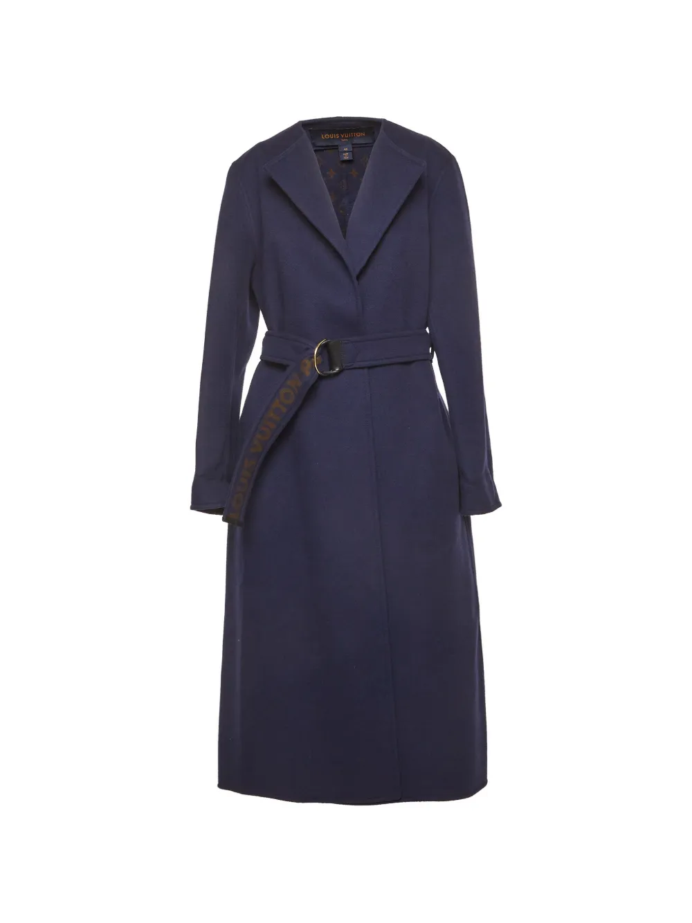 Louis Vuitton Pre-Owned Monogram belted wrap coat - Blu