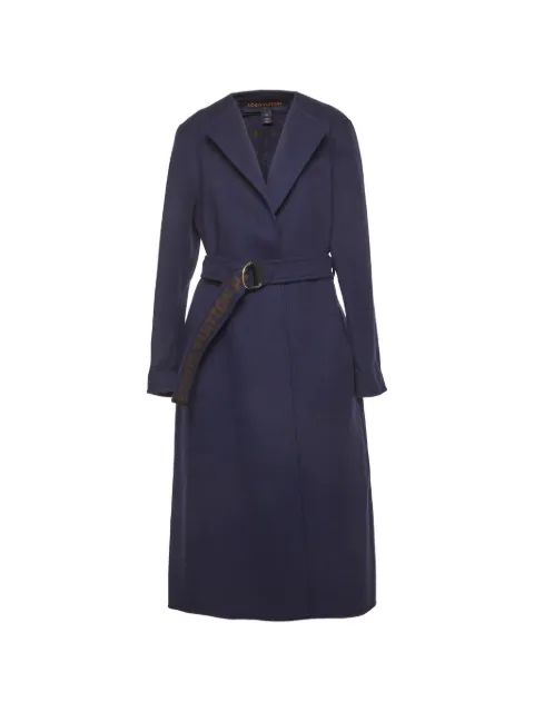 Louis Vuitton Pre-Owned Monogram belted wrap coat