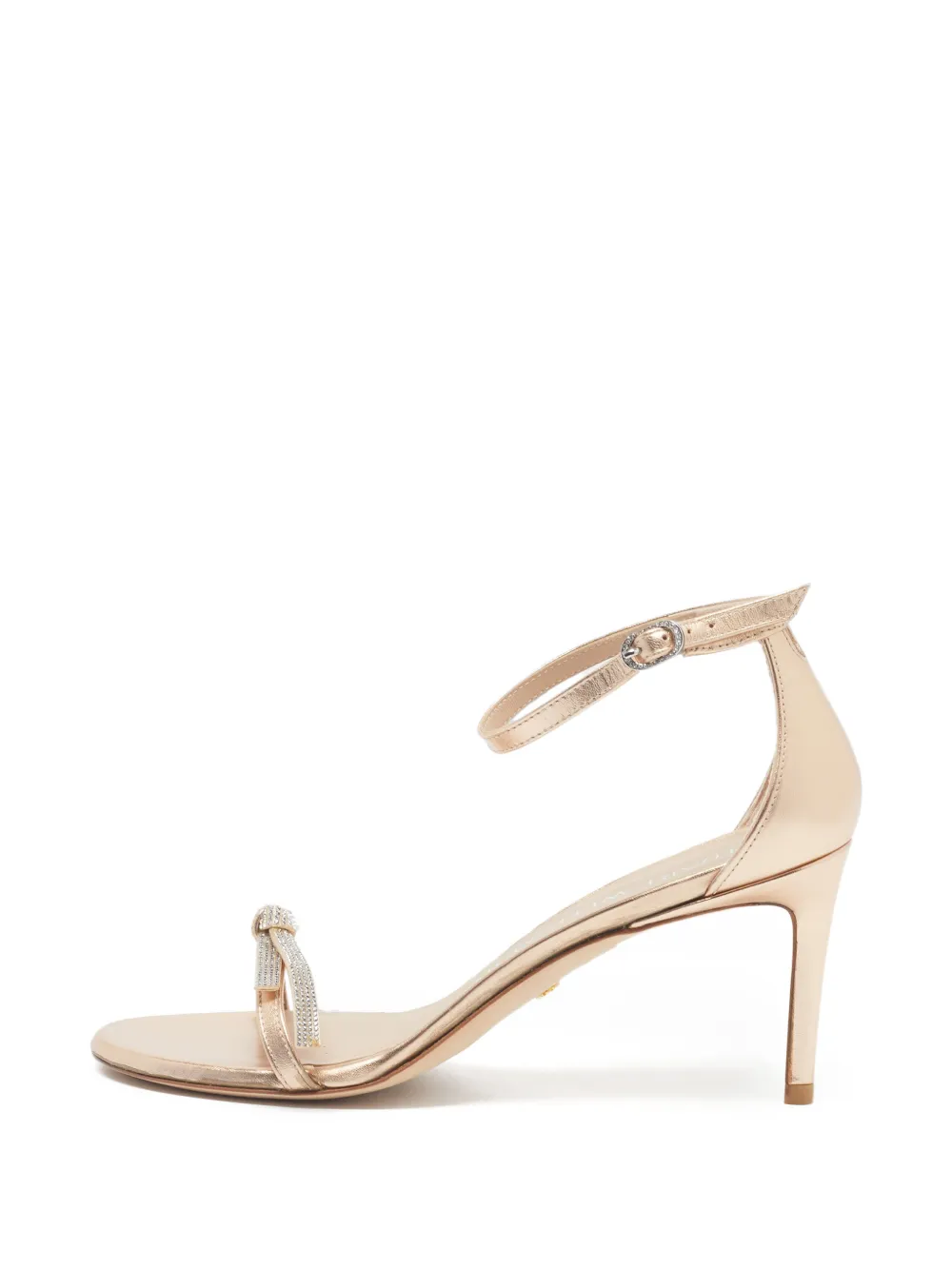Stuart Weitzman Nudist embellished-bow sandals - Oro