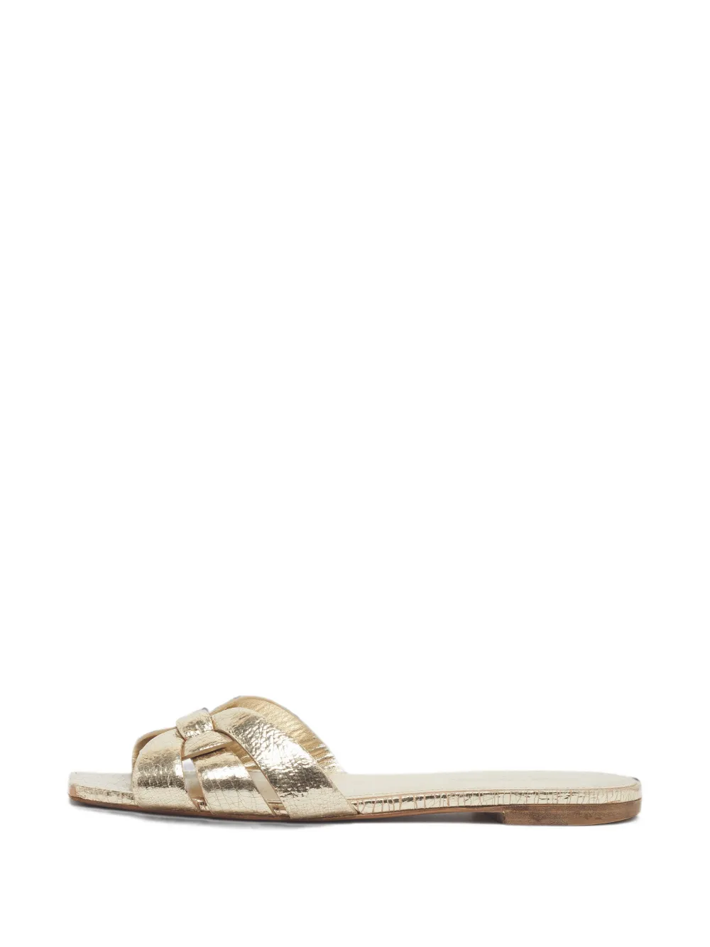 Saint Laurent Pre-Owned Tribute flat sandals - Oro