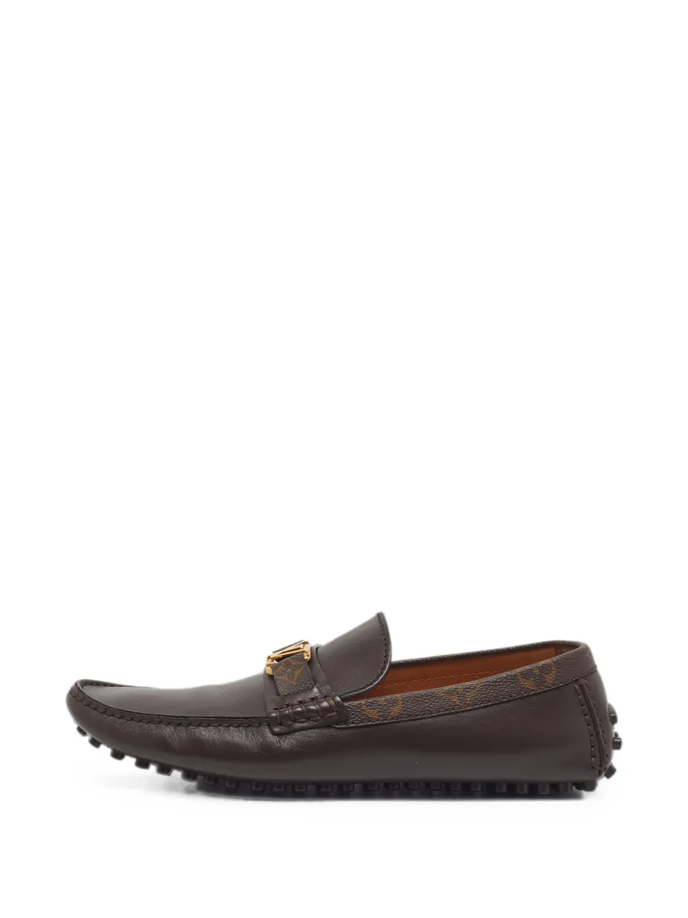 Louis Vuitton Pre-Owned Monte Carlo leather loafers - Braun