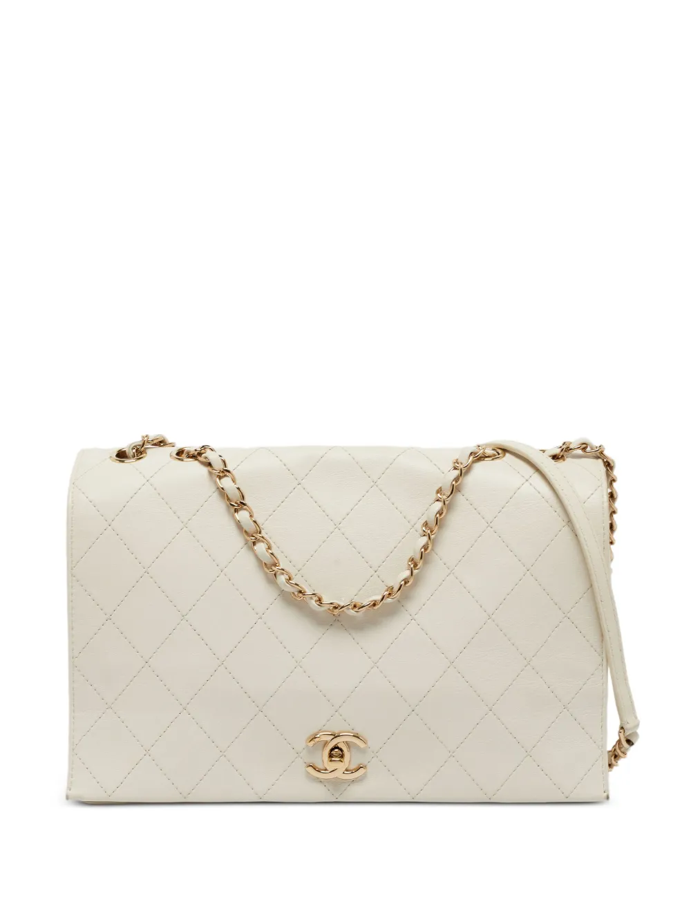 CHANEL Pre-Owned 2019 CC turn-lock shoulder bag - White