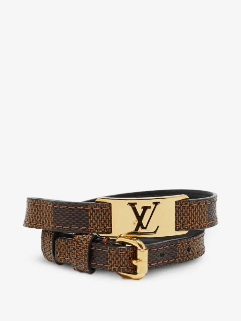 Louis Vuitton Pre-Owned Sign It Damier Ebène double-wrap bracelet