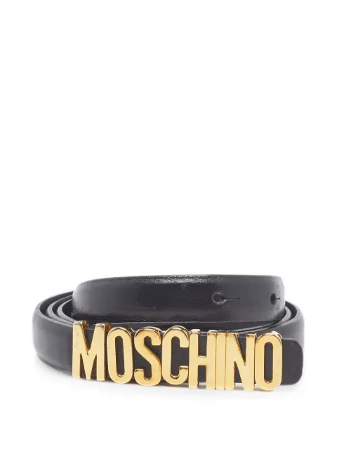 Moschino Pre-Owned Classic logo leather belt