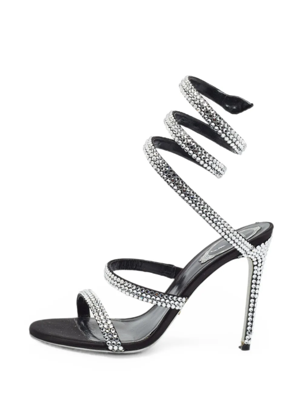 René Caovilla Cleo satin sandals - Schwarz