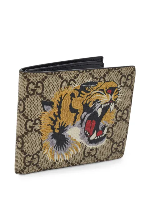 Gucci Pre-Owned cartera plegable con estampado GG Supreme Tiger
