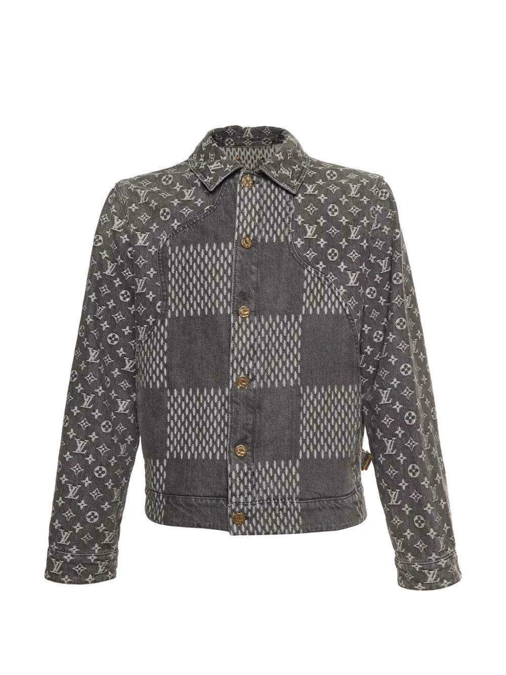 Louis Vuitton Pre-Owned monogram Giant Damier denim jacket - Grigio