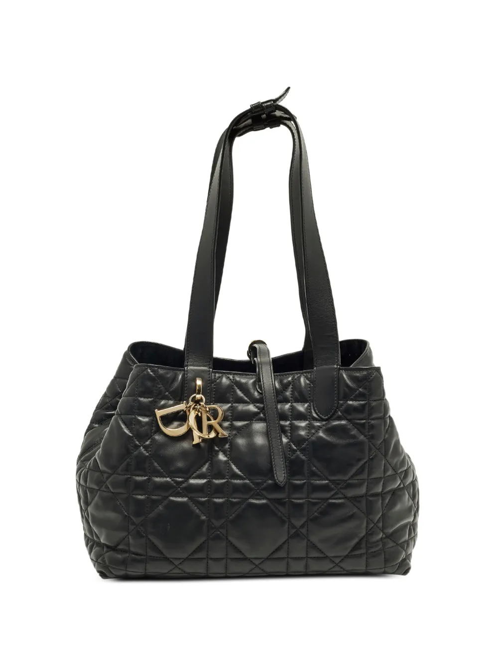 Christian Dior Pre-Owned Borsa tote Toujours media con motivo Macrocannage 2023 - Nero