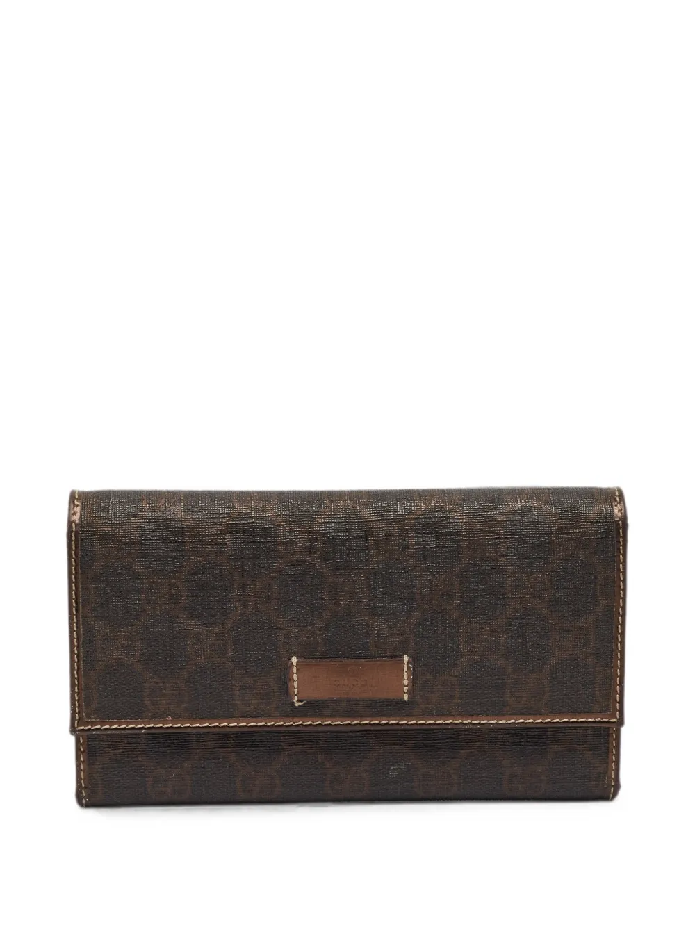 Gucci Pre-Owned GG Supreme trifold wallet - Braun