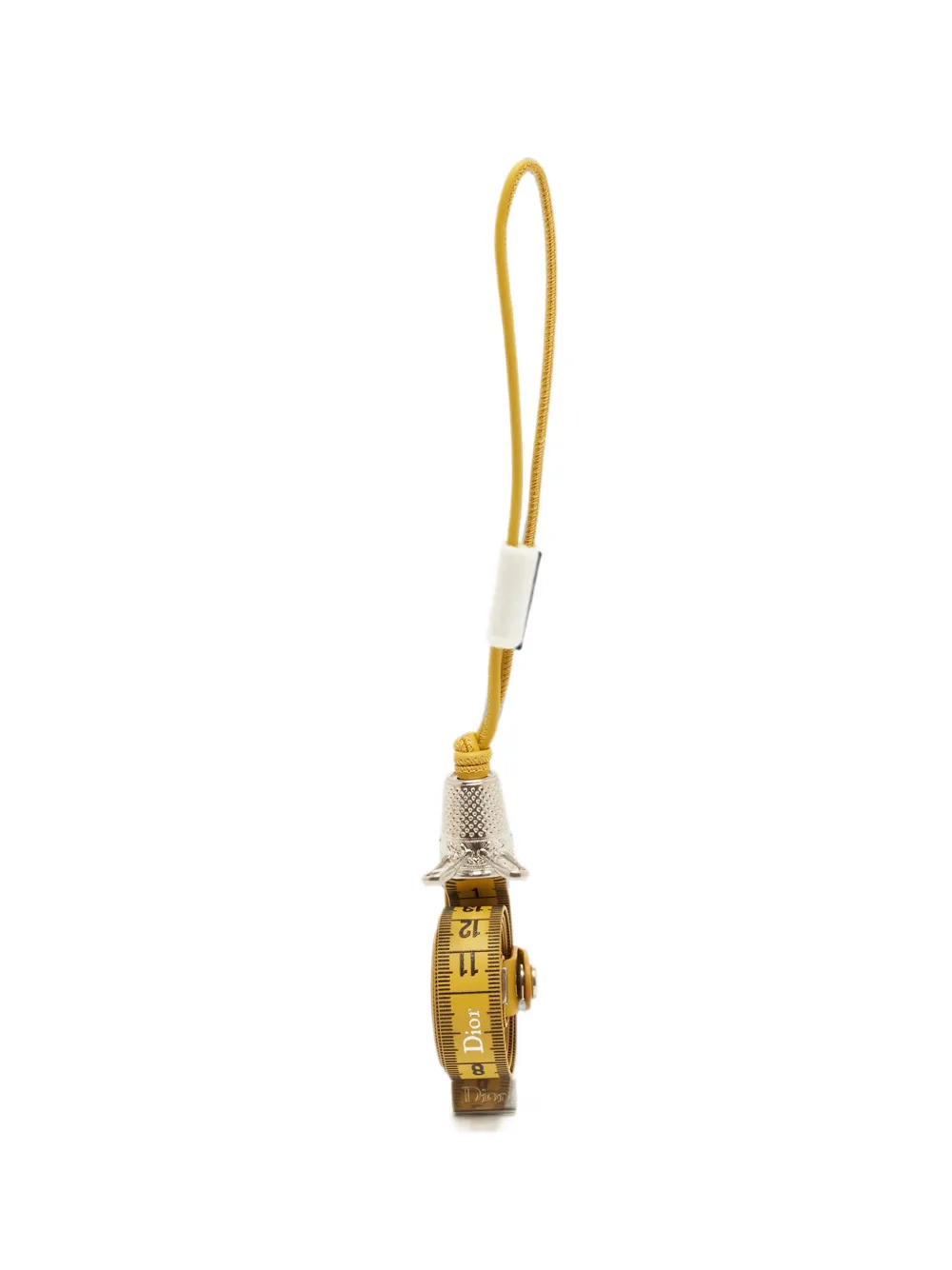 Christian Dior Pre-Owned snail tape measure bag charm - Yellow