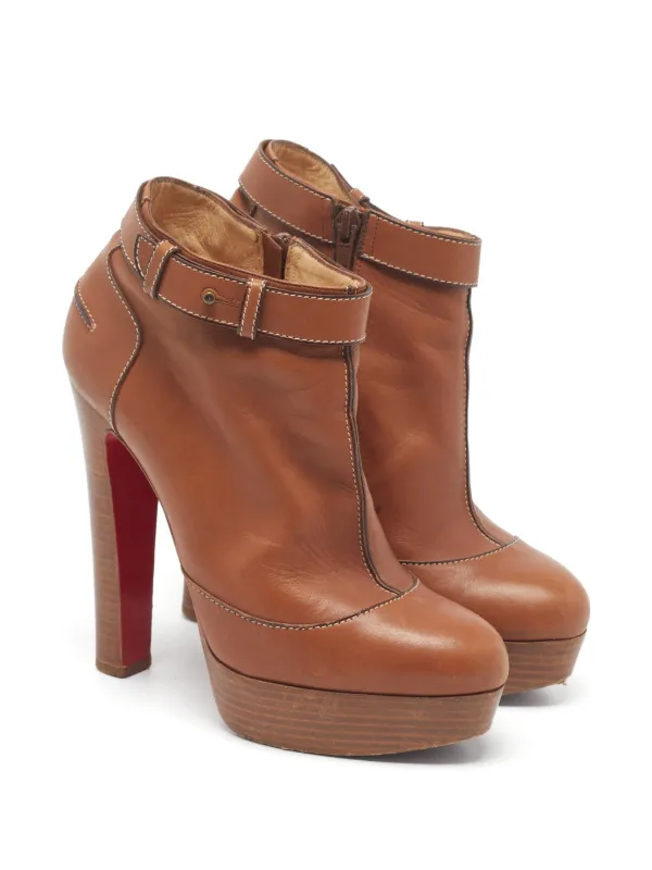 Christian Louboutin Pre-Owned プラットフォーム アンクルブーツ 