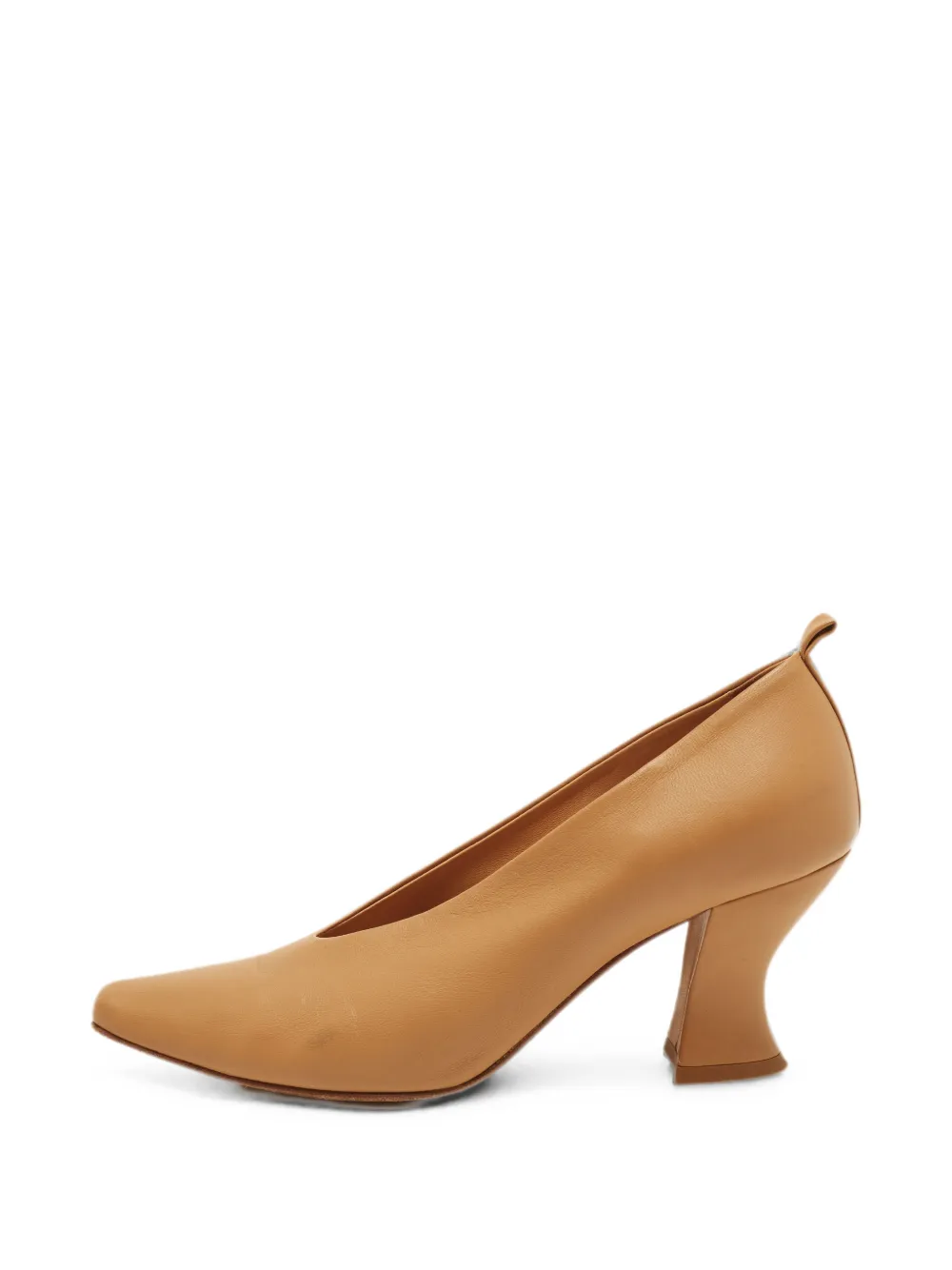 Bottega Veneta Pre-Owned almond-toe leather pumps - Nude