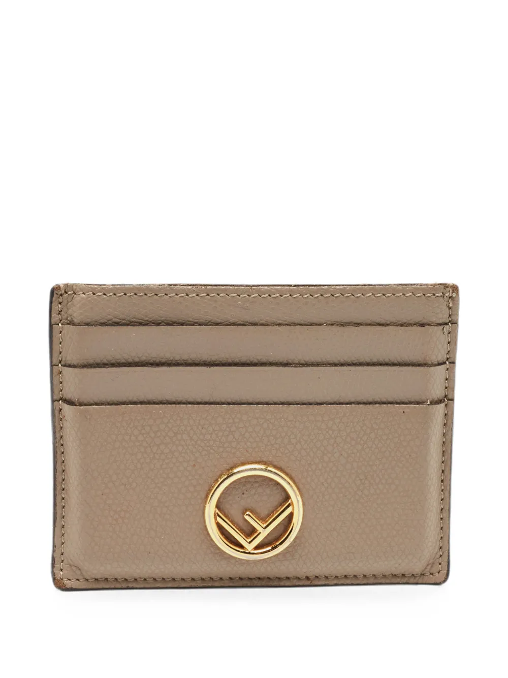 Fendi Pre-Owned 2018 F is Fendi logo-plaque card holder - Toni neutri