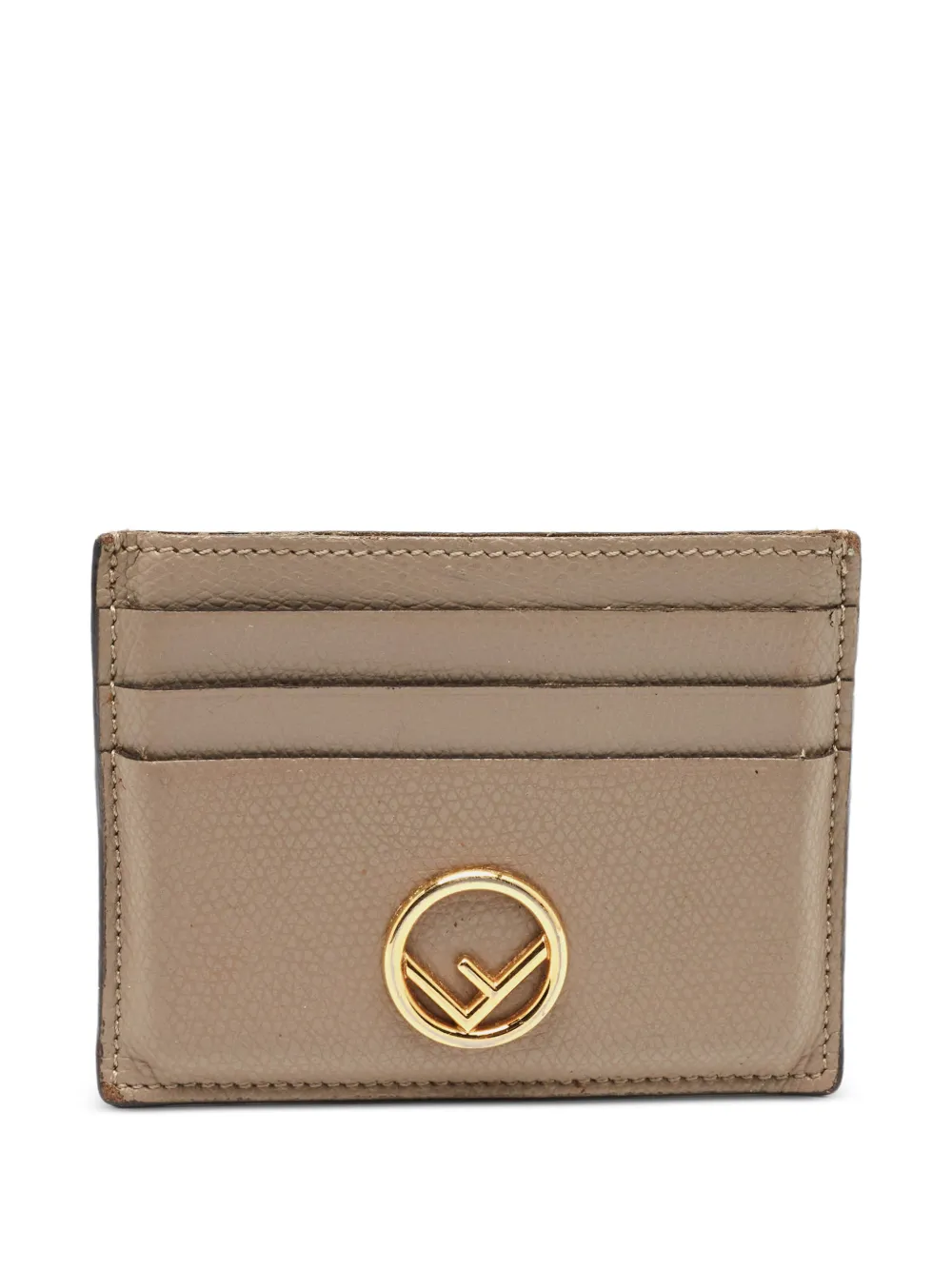 Fendi Pre-Owned 2018 F is Fendi logo-plaque card holder - Toni neutri