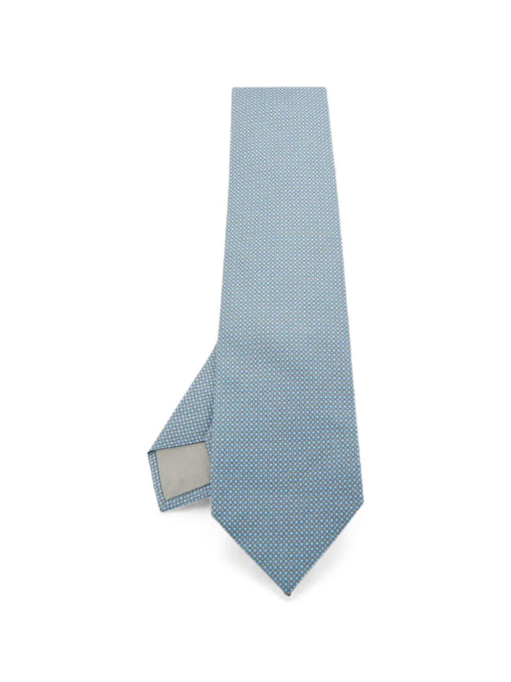 Hermès Pre-Owned geometric-pattern silk tie - Blu