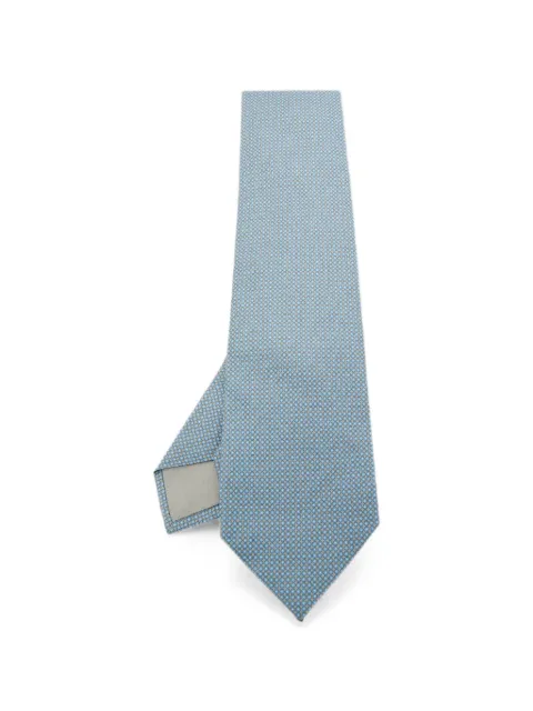 Hermès Pre-Owned geometric-pattern silk tie