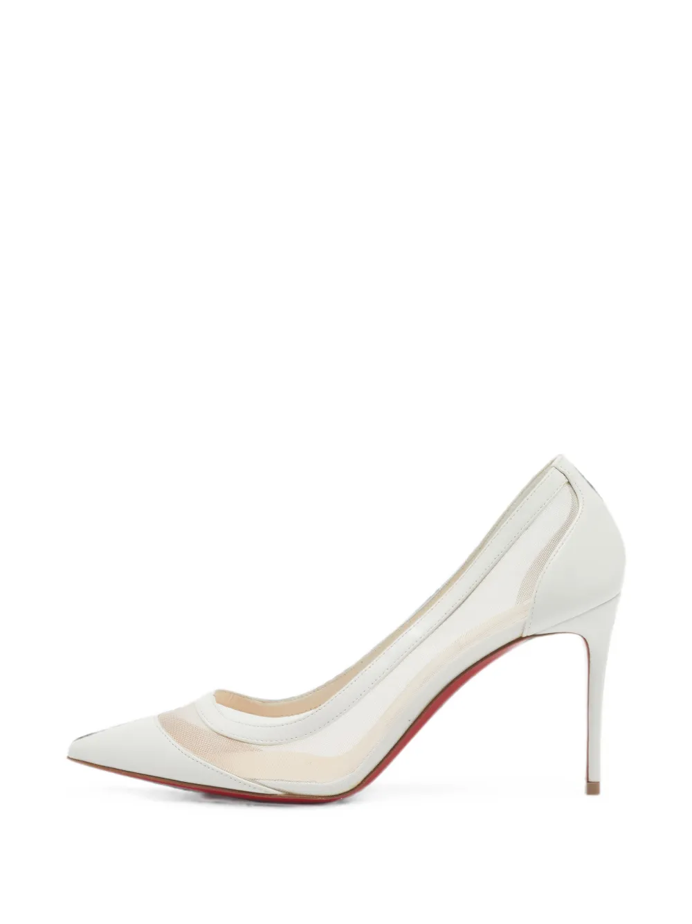 Christian Louboutin Pre-Owned Galativi Pumps mit Mesh-Einsatz - Weiß