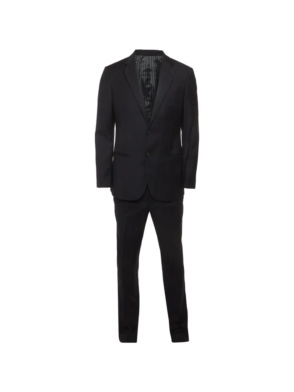 Giorgio Armani Pre-Owned wool checked single-breasted suit - Blu