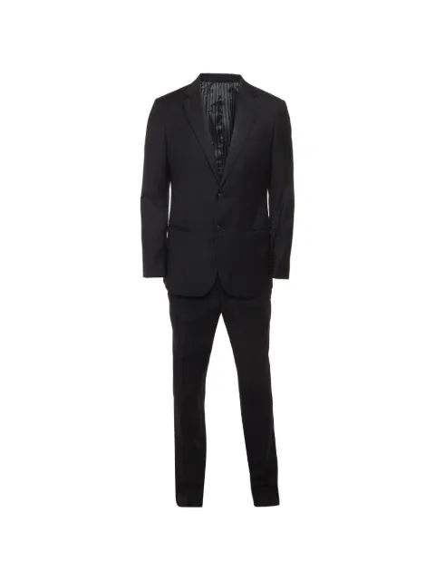 Giorgio Armani Pre-Owned costume boutonné à carreaux en laine