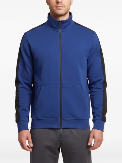 Emporio Armani Pre-Owned logo-tape zip-up sweater