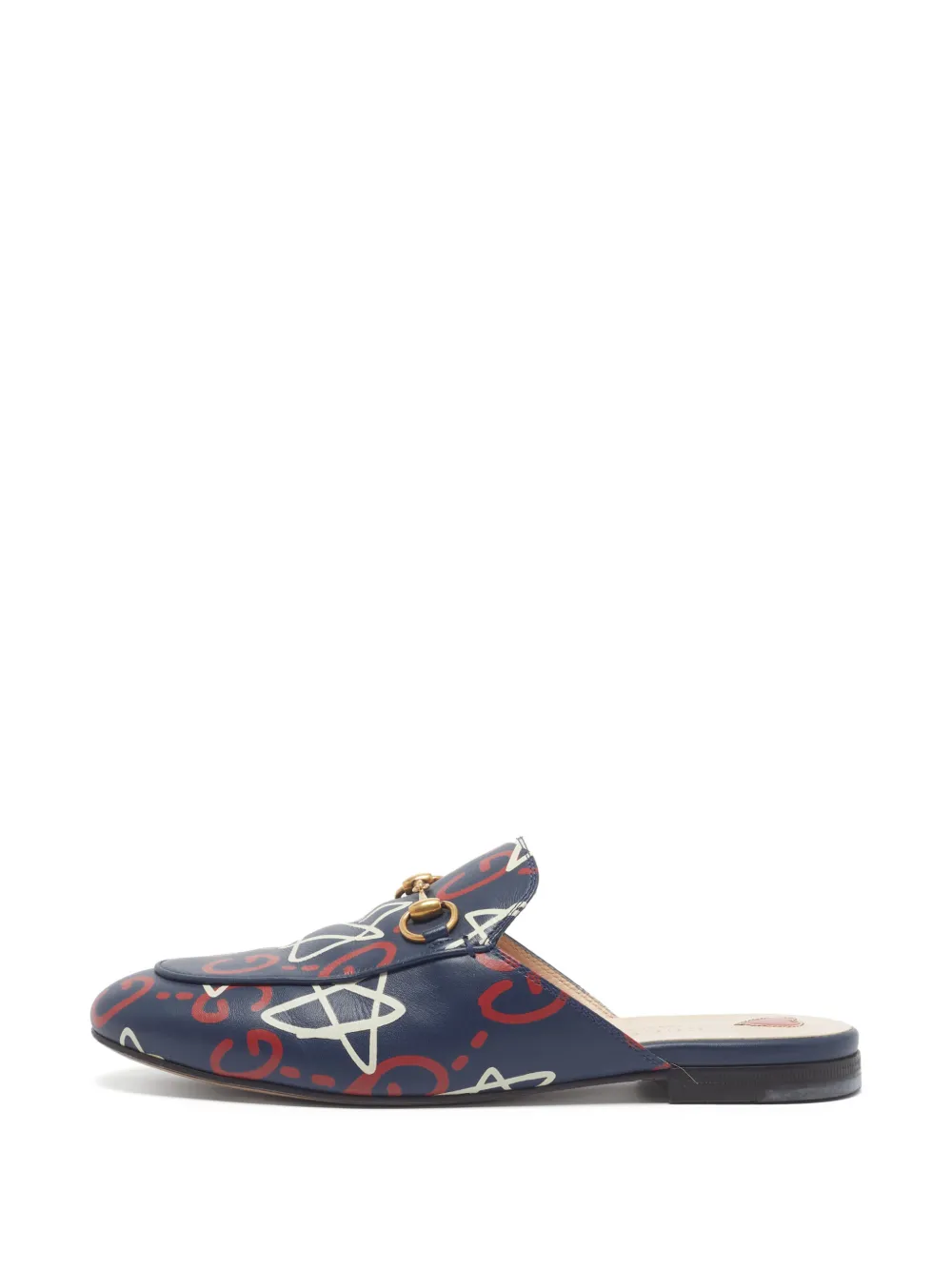 Gucci Pre-Owned Princetown Horsebit-detail flat mules - Blu