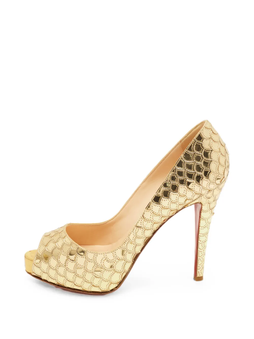 Christian Louboutin Pre-Owned escarpins Poseidon à talon - Or