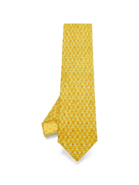 Hermès Pre-Owned geometric spiral-print tie