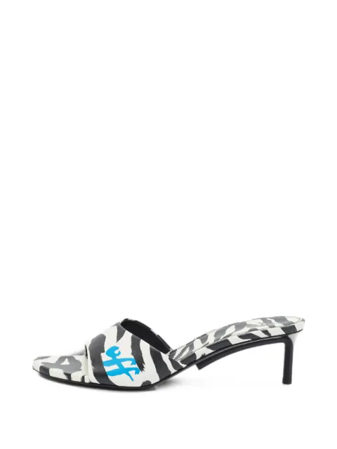 Off-White Pre-Owned Allen zebra-print sandals