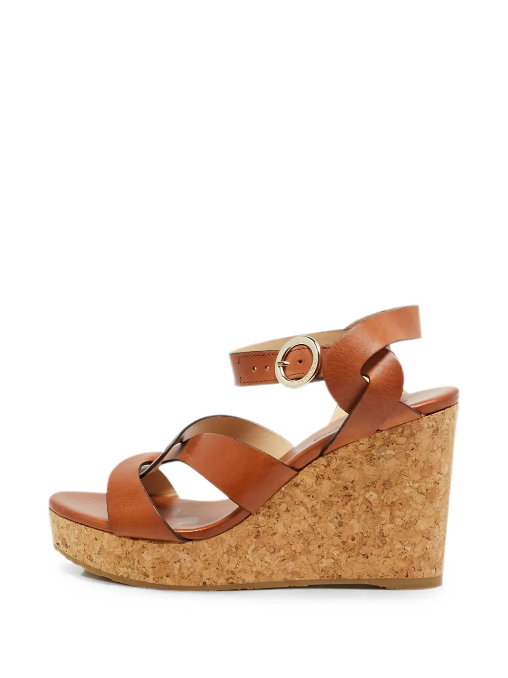Jimmy Choo Pre-Owned Aleili wedge sandals - Braun