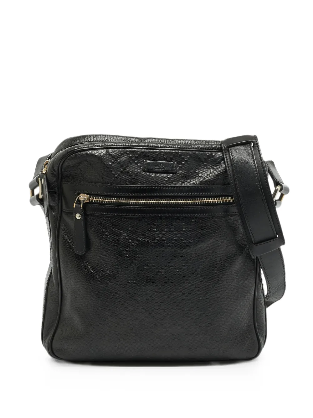Gucci Pre-Owned logo-patch messenger bag - Nero