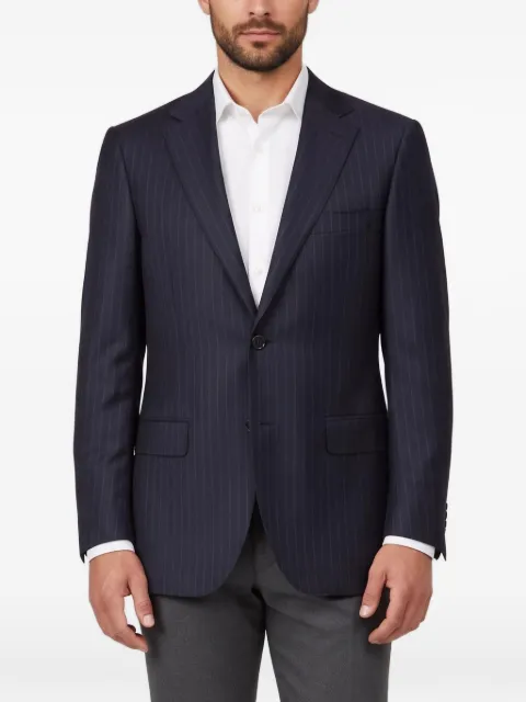 Canali stripe single-breasted blazer