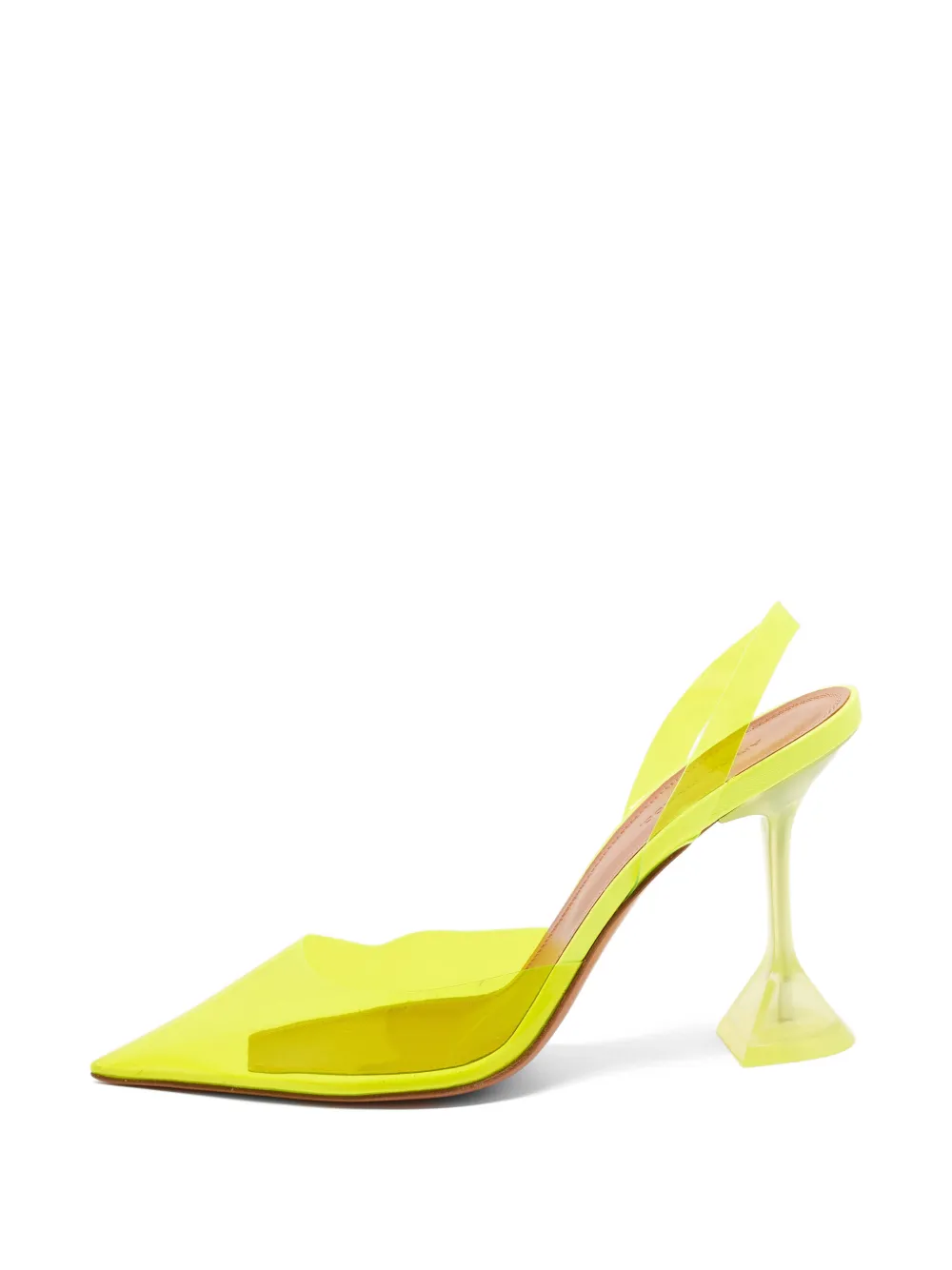 Amina Muaddi Holli Glass slingback pumps - Gelb