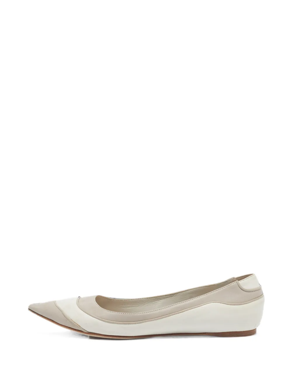 Christian Dior Pre-Owned pointed-toe ballet flats - White