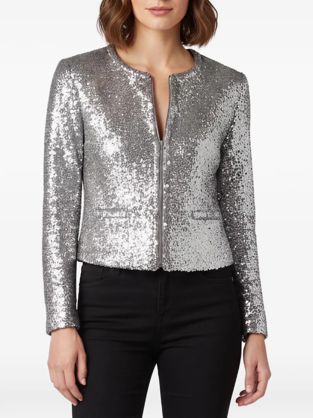 Maje Blazer mit Pailletten - Silber