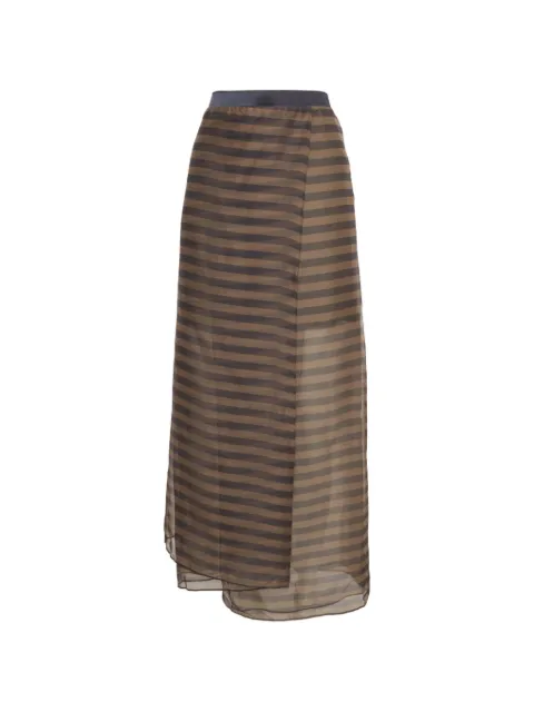 Brunello Cucinelli Vintage striped draped maxi skirt