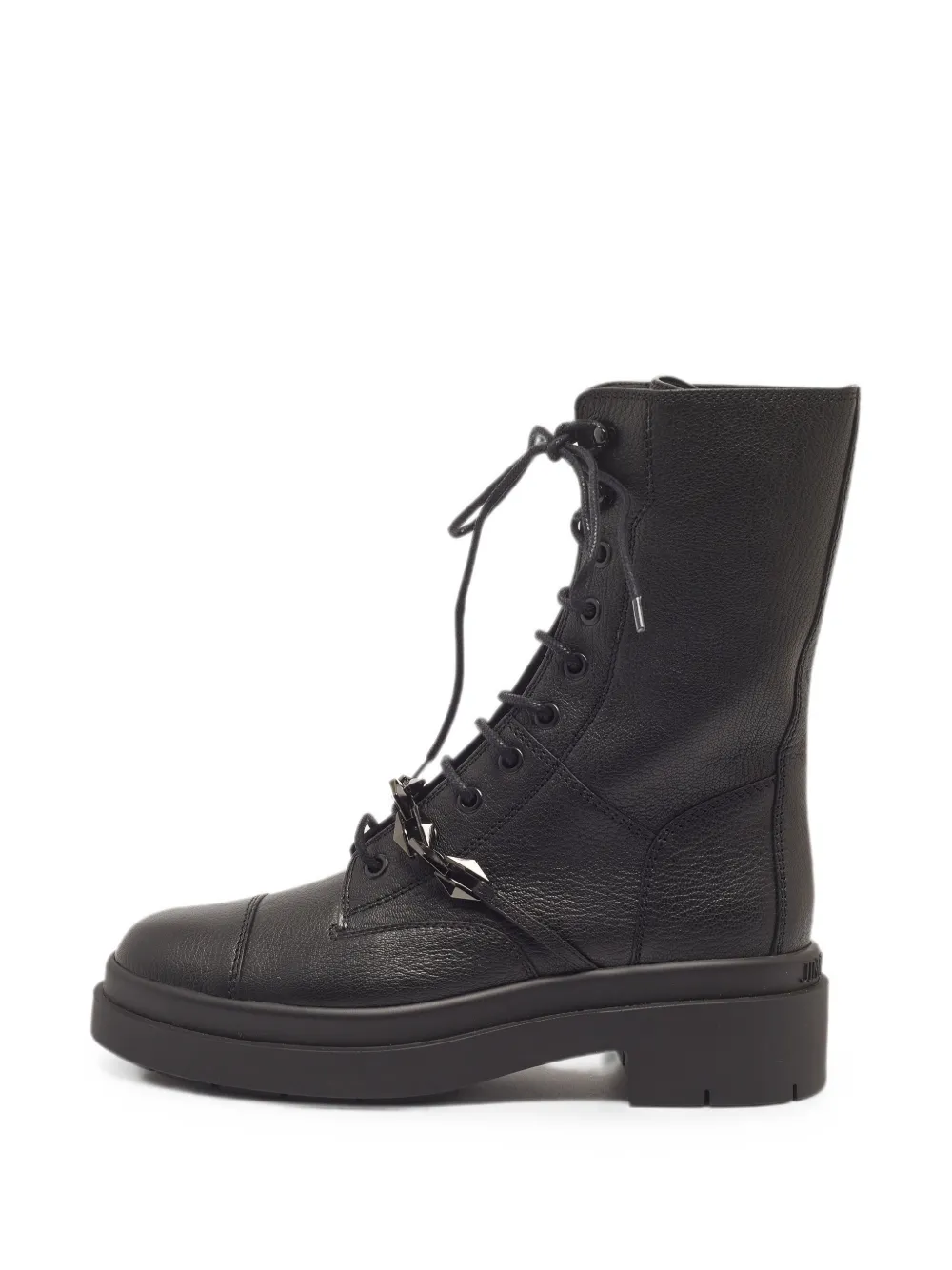 Jimmy Choo Pre-Owned Hatcher lace-up combat boots - Schwarz