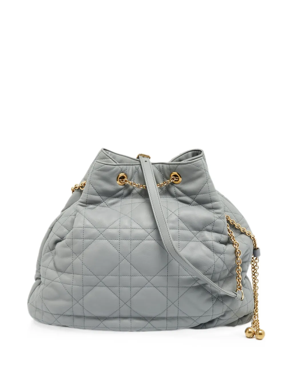 Christian Dior Pre-Owned 2023 large Ammi Macrocannage bucket bag - Grigio