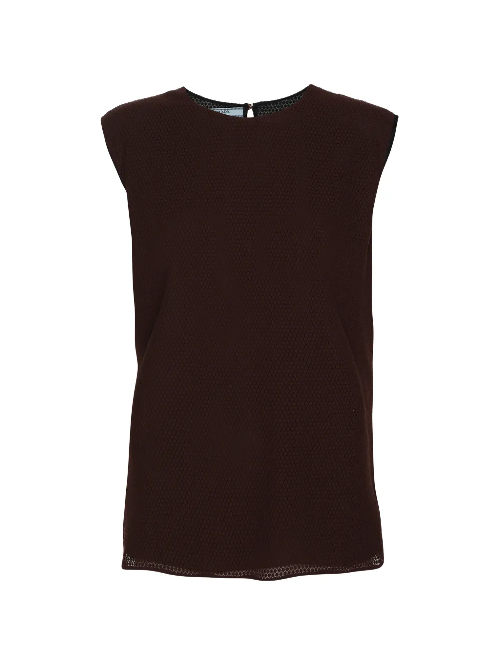 Prada Pre-Owned honeycomb-knit vest - Braun