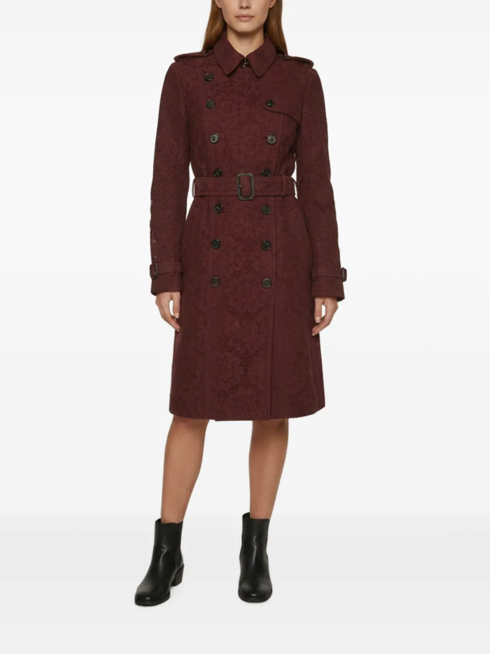Burberry Pre-Owned double-breasted trench coat - Rosso