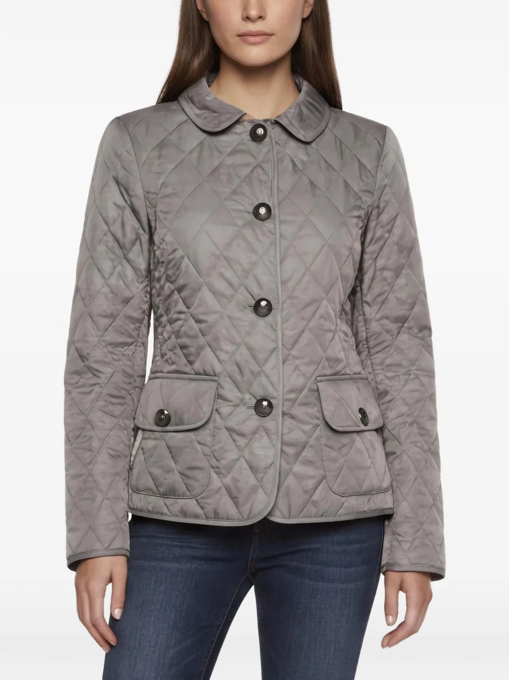 Burberry Pre-Owned Jacke mit Rautensteppung - Grau