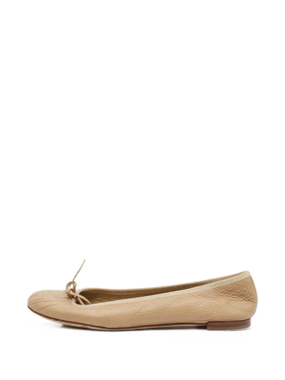Gucci Pre-Owned Interlocking GG bow ballet flats - Nude