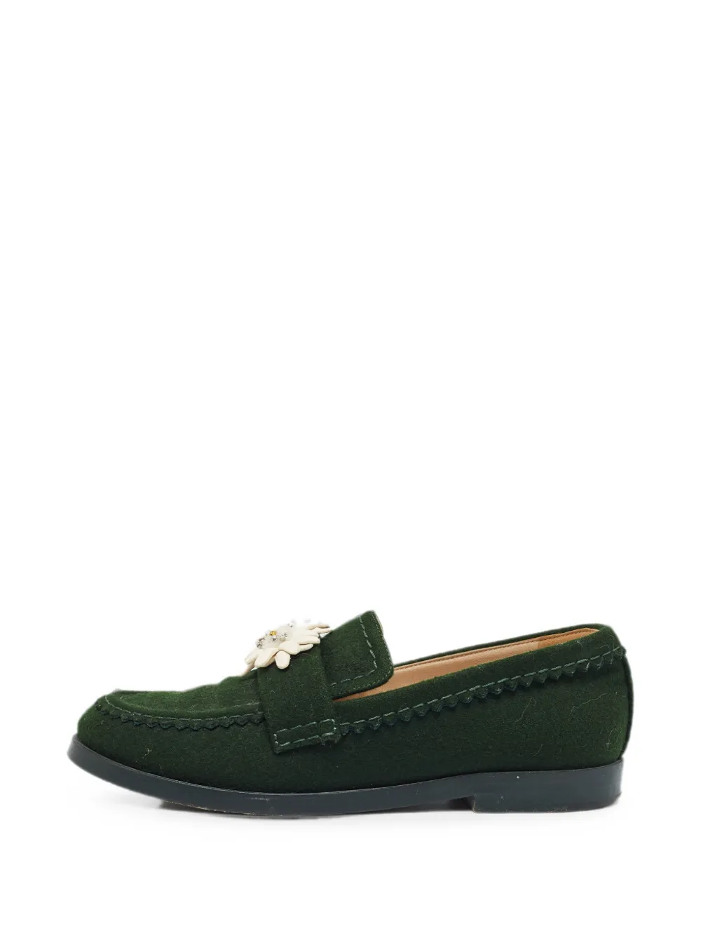 CHANEL Pre-Owned Edelweiss-motif loafers - Verde