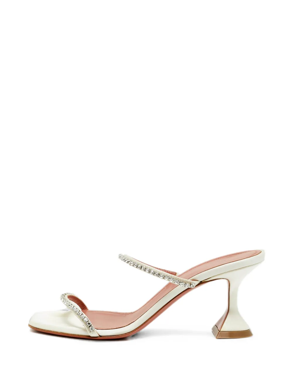Amina Muaddi Glida crystal-embellished heeled sandals - Neutrals