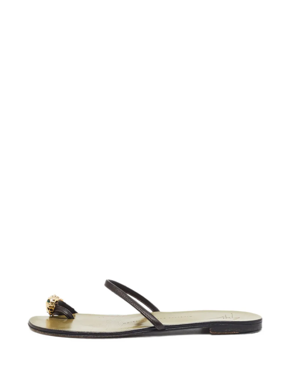 Giuseppe Zanotti Vintage Kristallverzierte Sandalen mit Zehenring - Schwarz