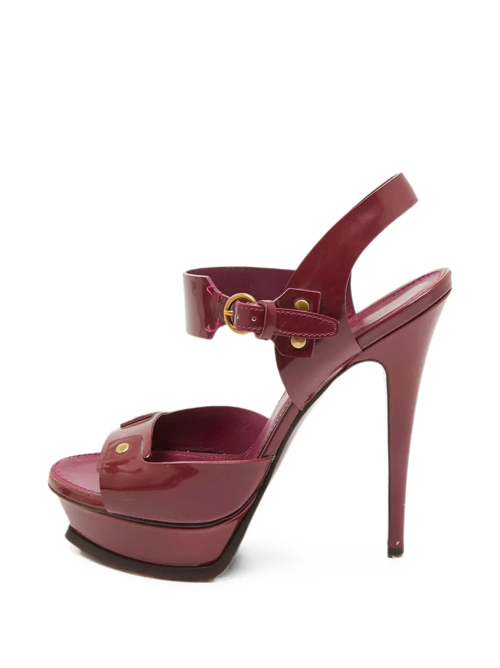 Saint Laurent Pre-Owned ankle-strap platform sandals - Rosso