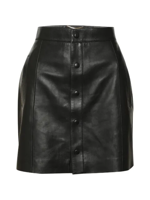 Saint Laurent Pre-Owned button-up leather skirt