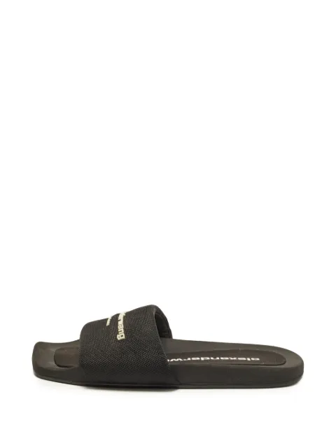 Alexander Wang logo-embossed slides