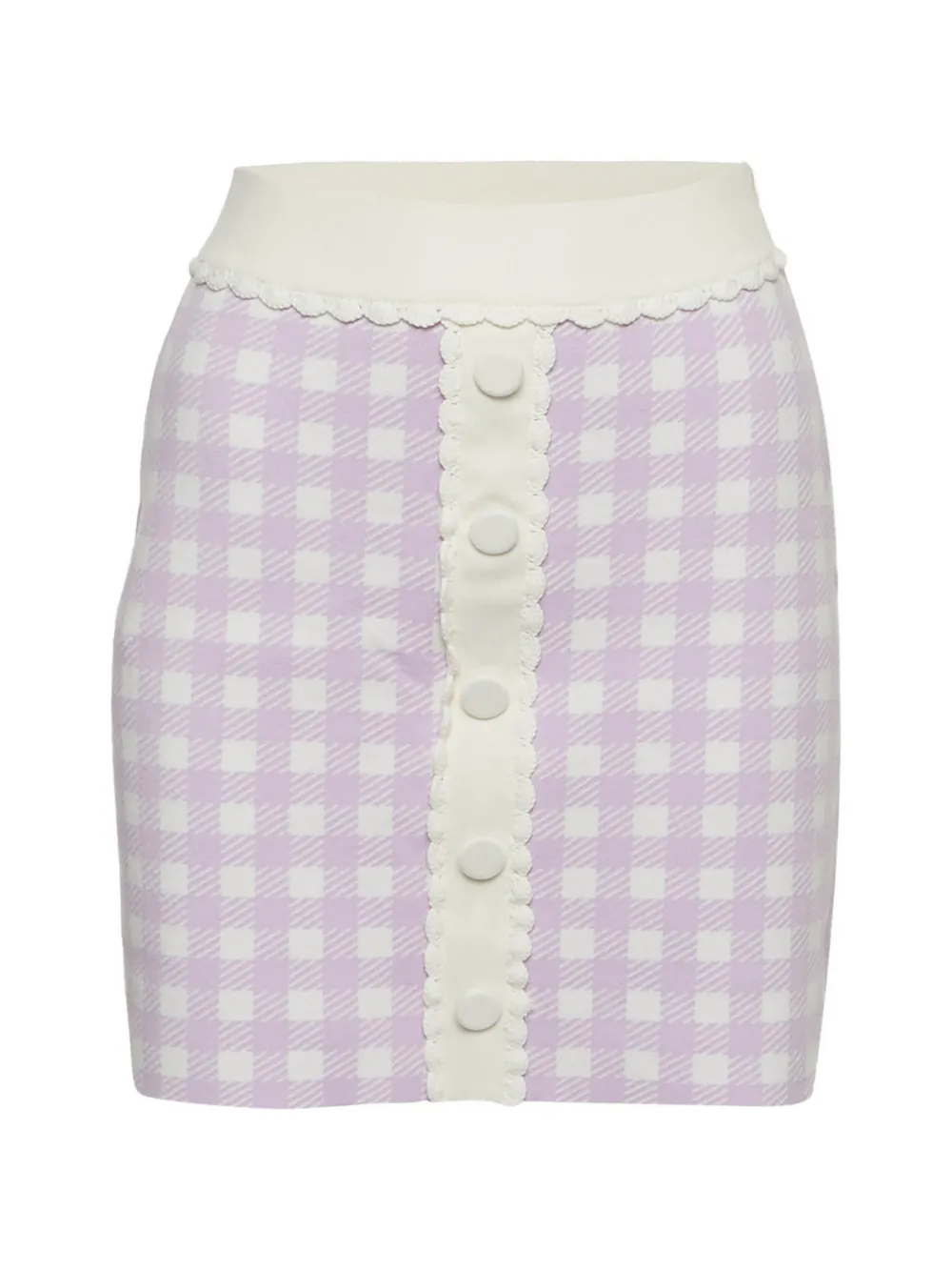 Maje gingham-knit mini skirt - Viola